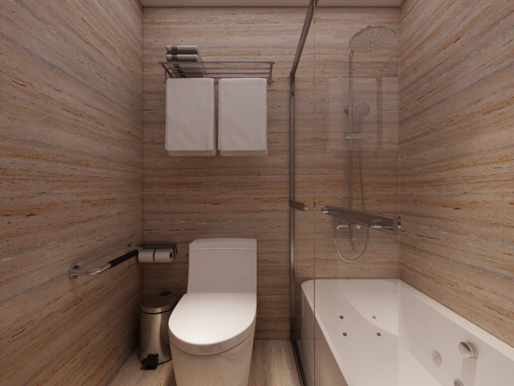 Flooring material samples for multifamily apartment renovation