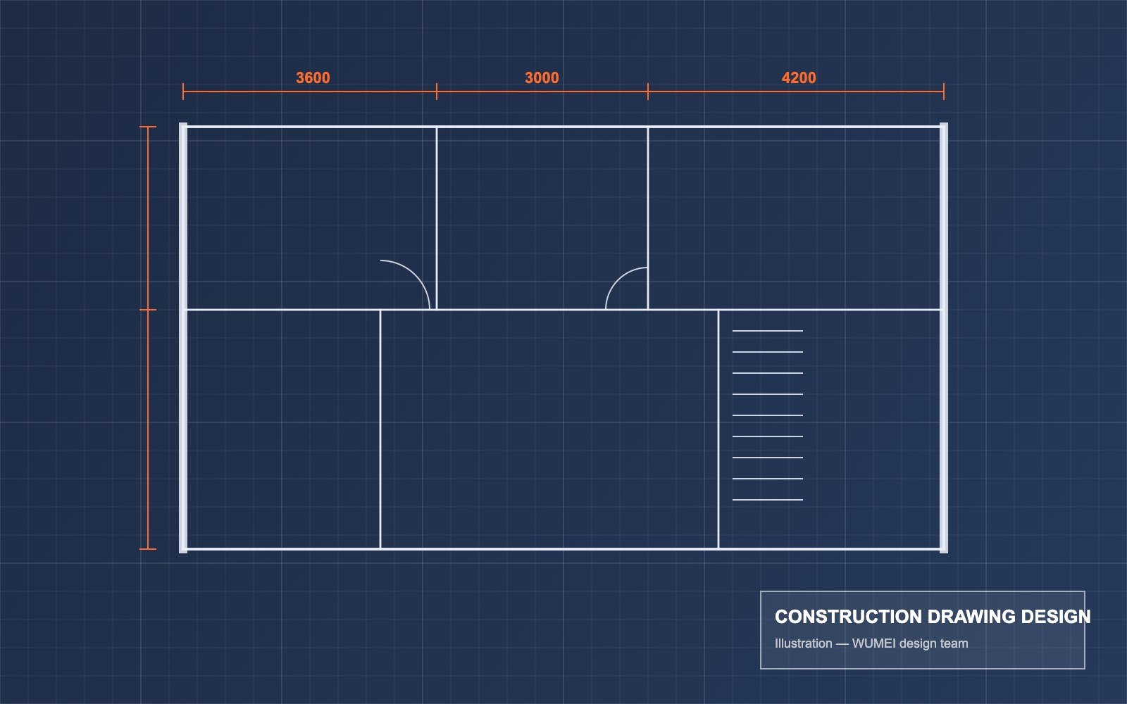 Construction drawing design illustration - WUMEI design team