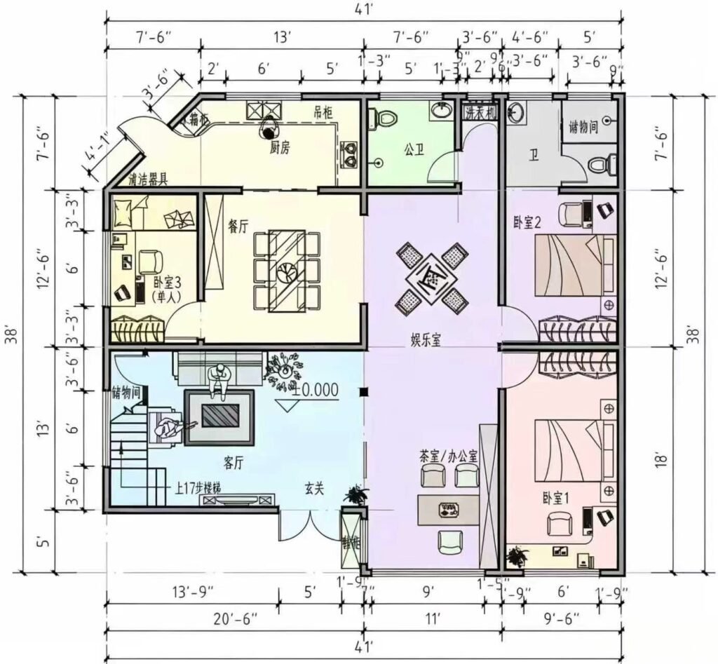 Redesigned ground floor plan after renovation — Malaysia detached house, WUMEI