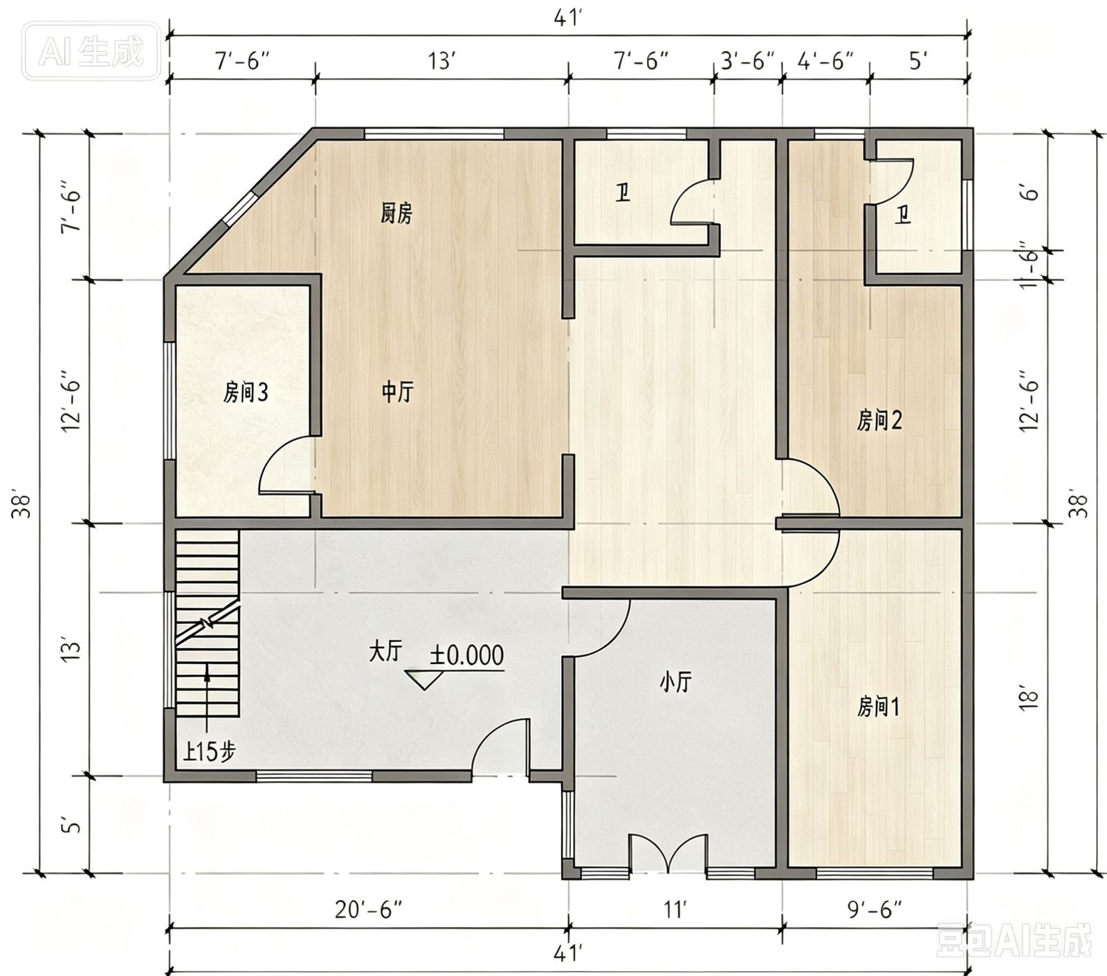 Existing ground floor plan before renovation — Malaysia detached house, WUMEI